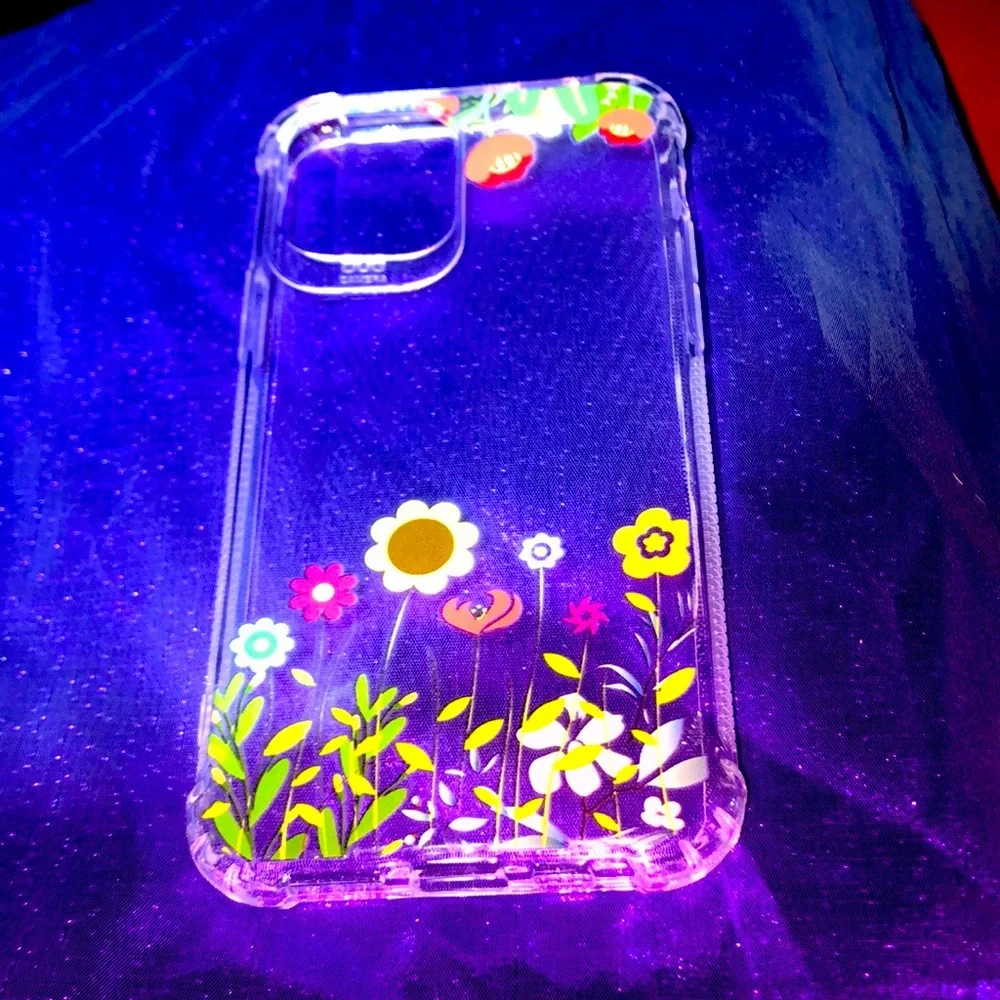 Clear Silicone Phone Skin with Floral Design